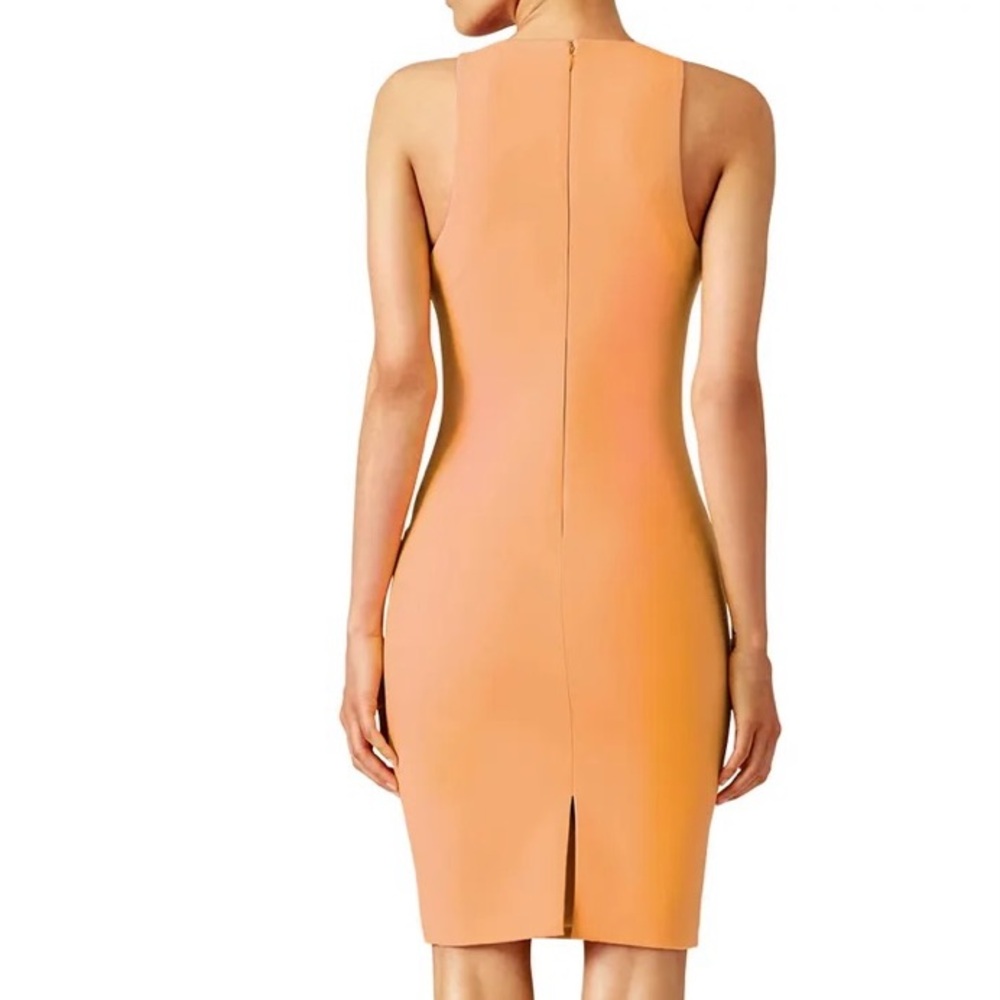 Elizabeth and James coral bodycon dress.